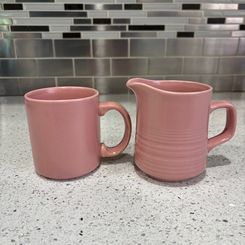 Blush Pink Mug and Creamer Set